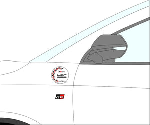 GR Yaris WRC crest decal - Pack of 3