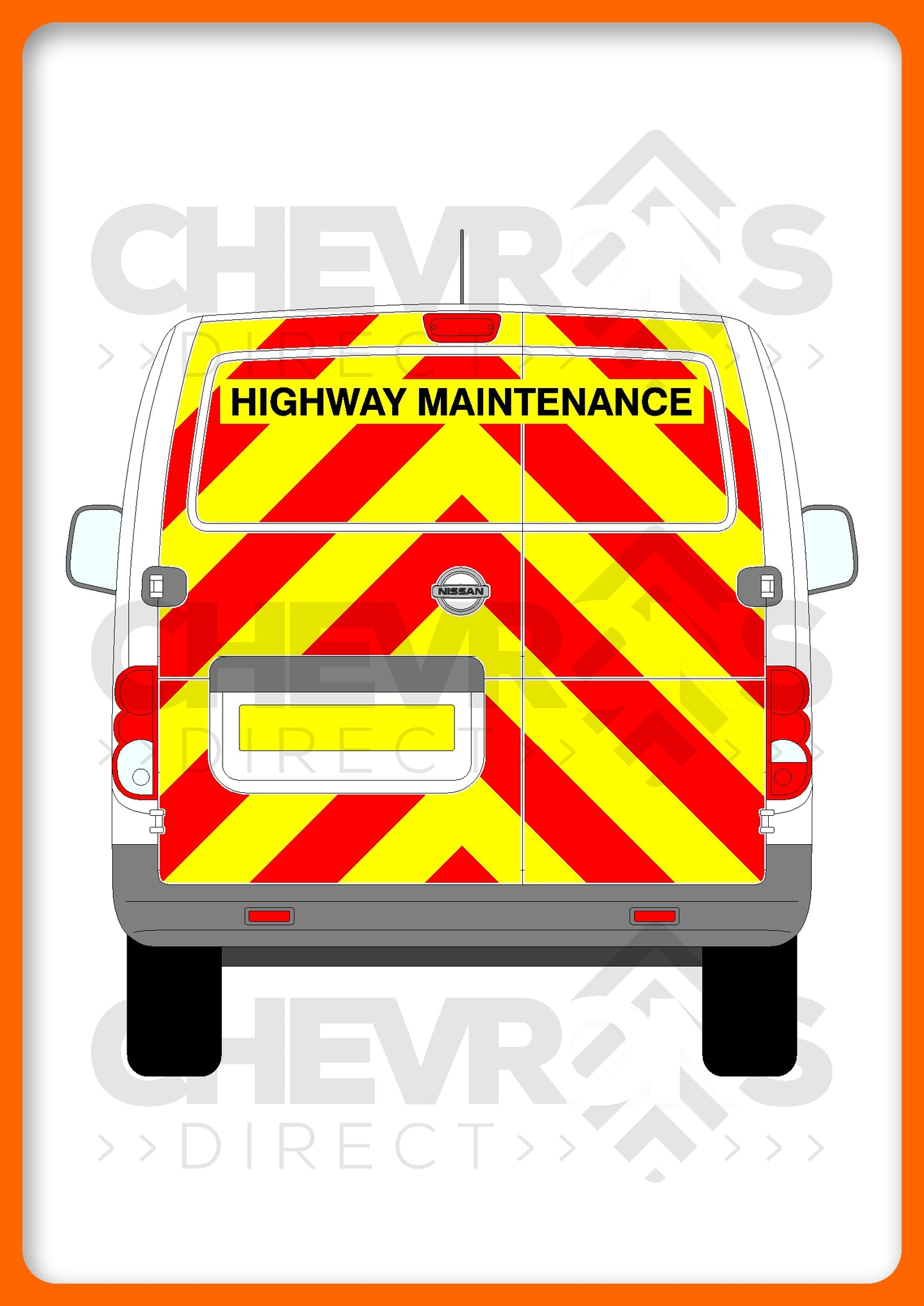 Nissan NV200 2009-present model rear chevron kit