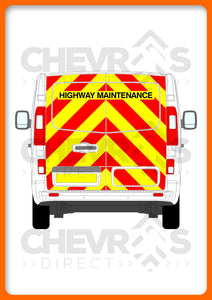 Vauxhall Vivaro H1 2014-2019 model rear chevron kit