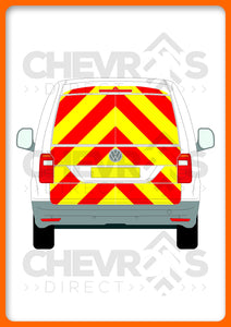 VW Caddy 2015-2020 model with tailgate rear chevron kit